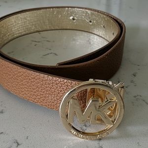 Reversible gold/camel MK belt size M